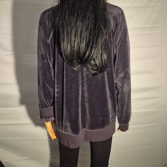 MUK LUKS velour top, super soft, Dark Gray in size 2XL - Picture 6 of 15